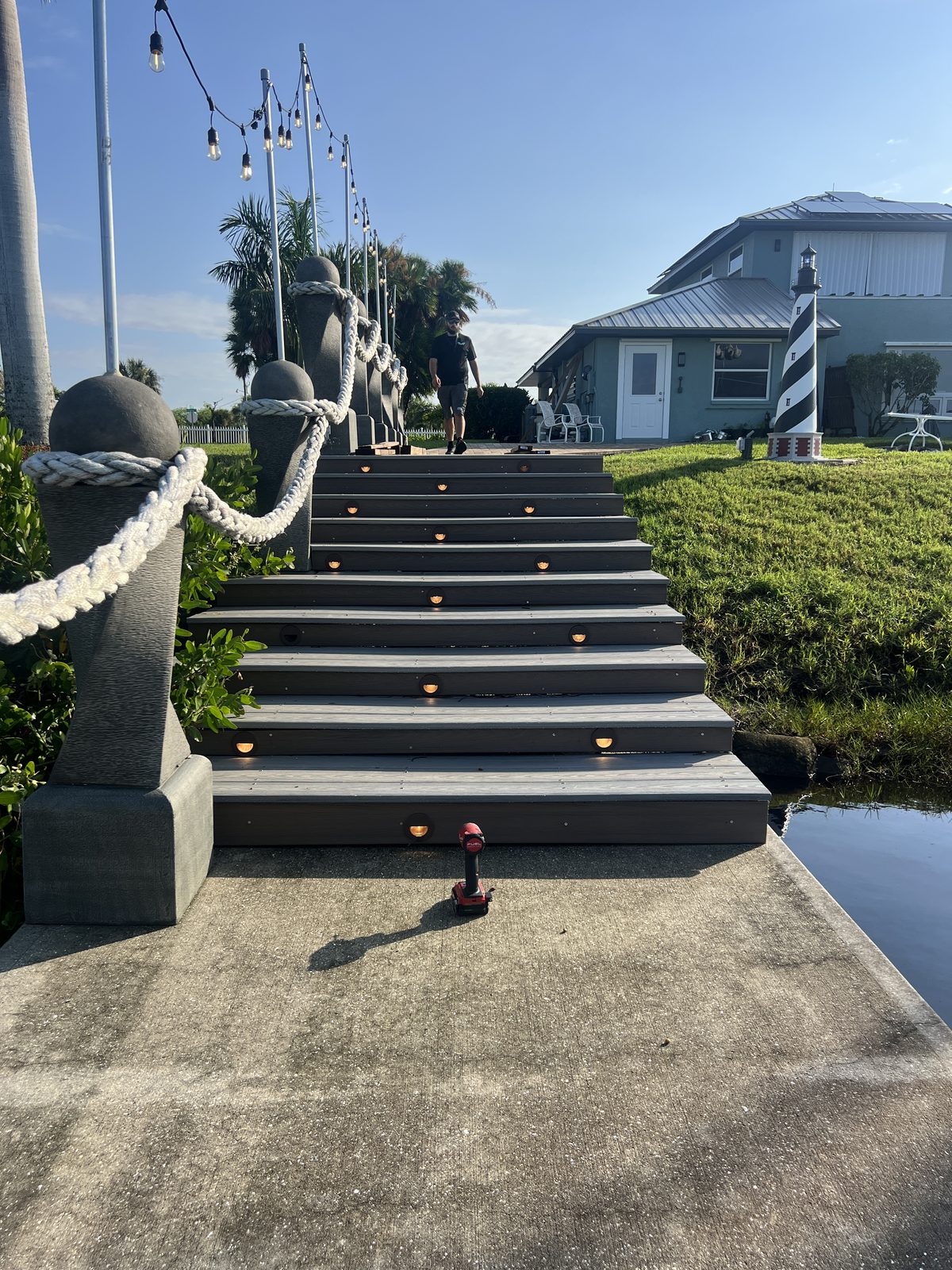 Waterfront dock & stair lighting