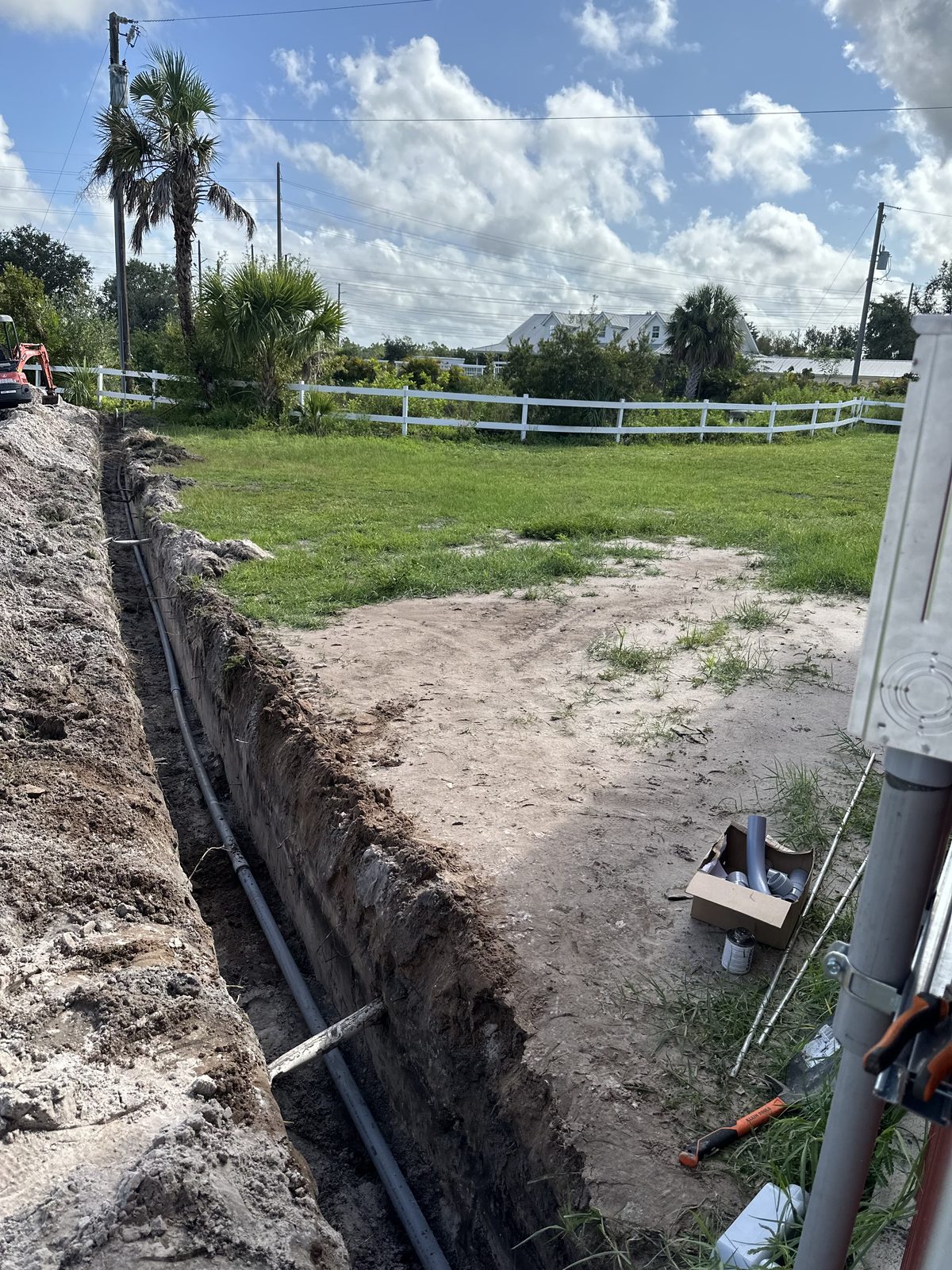Underground feeder & conduit run
